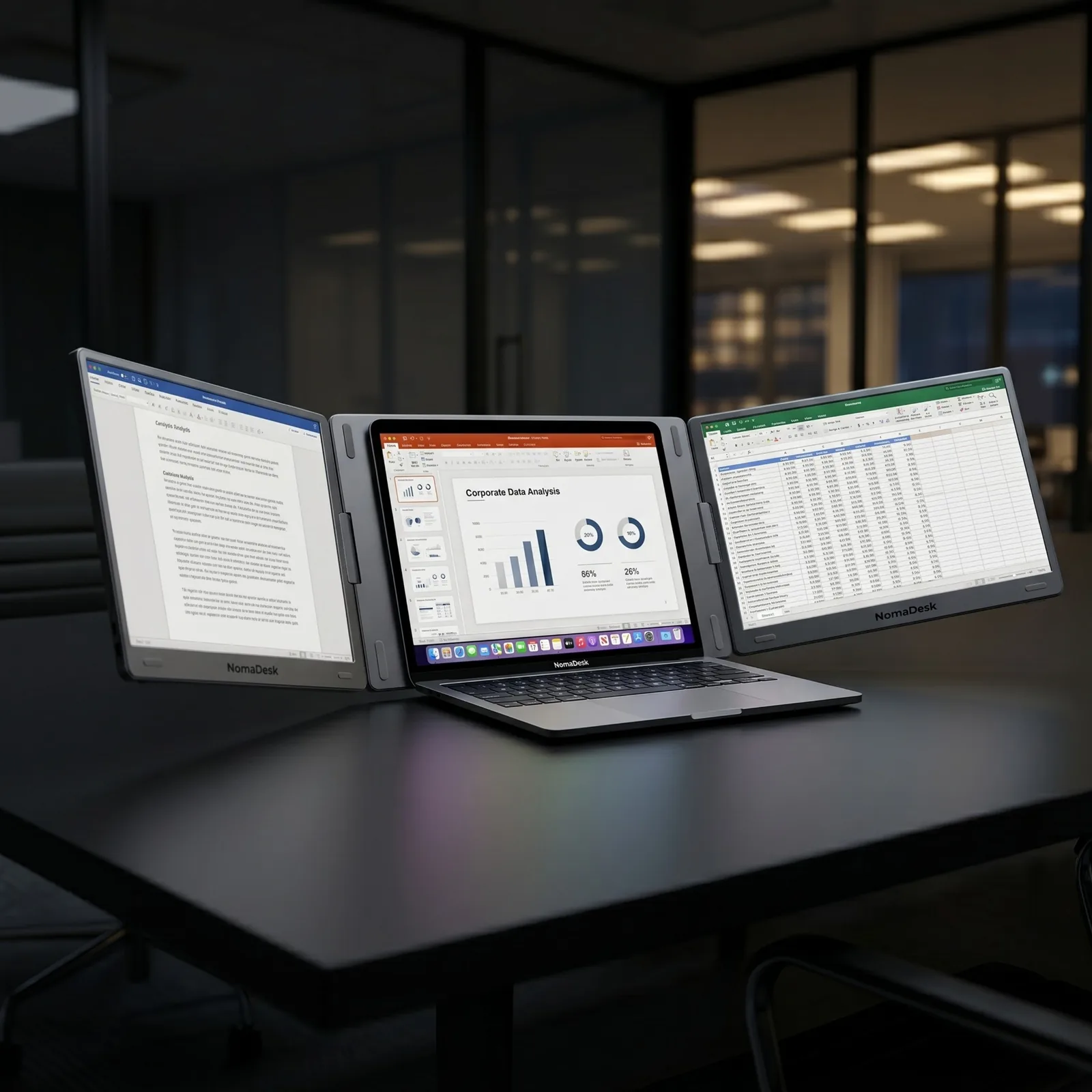 NomaDesk Triple Display — AI Products project by Neilzen Citra