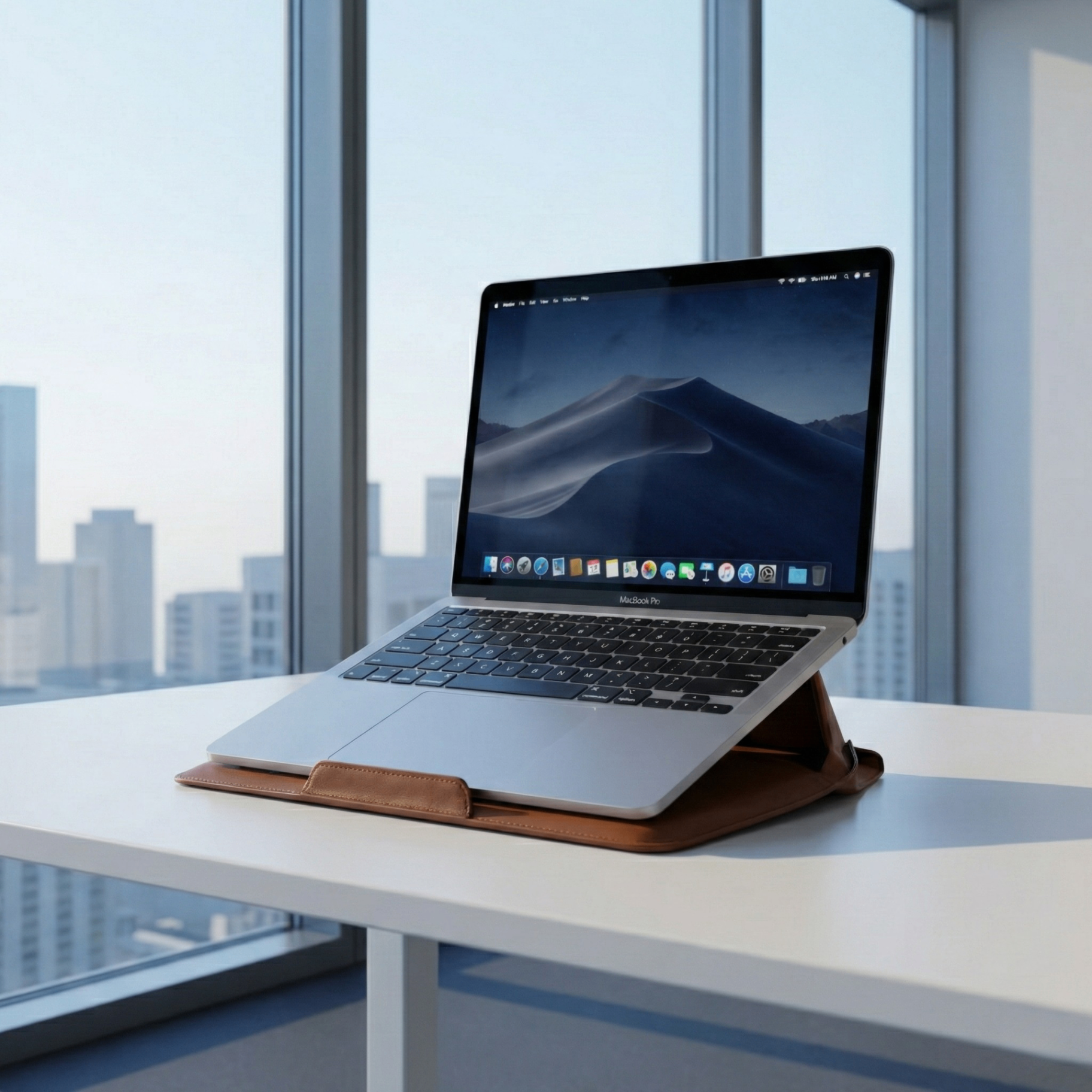 NomaDesk Leather Stand — AI Products project by Neilzen Citra