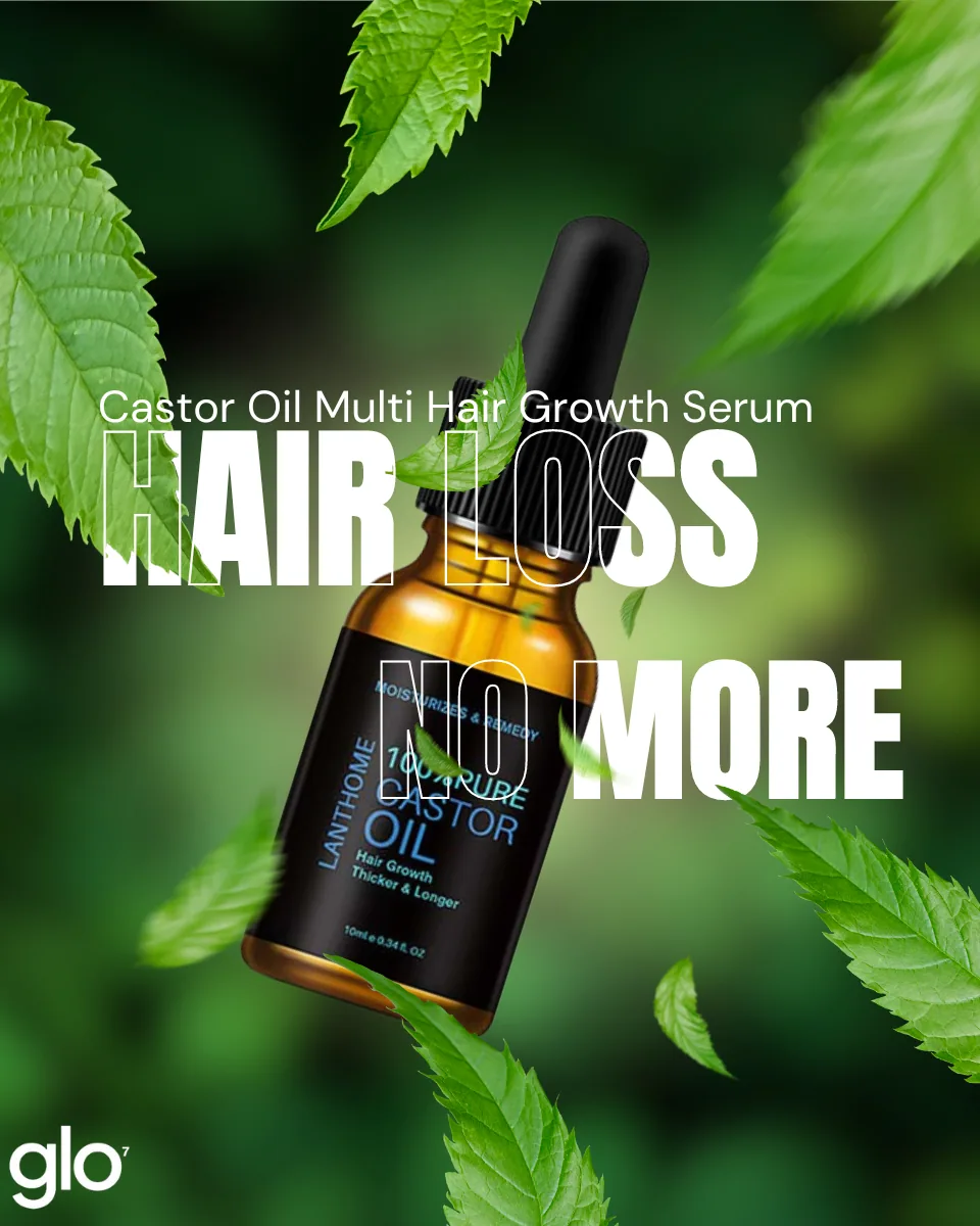 GLO Castor Oil Hair Serum — E-commerce Ads project by Neilzen Citra