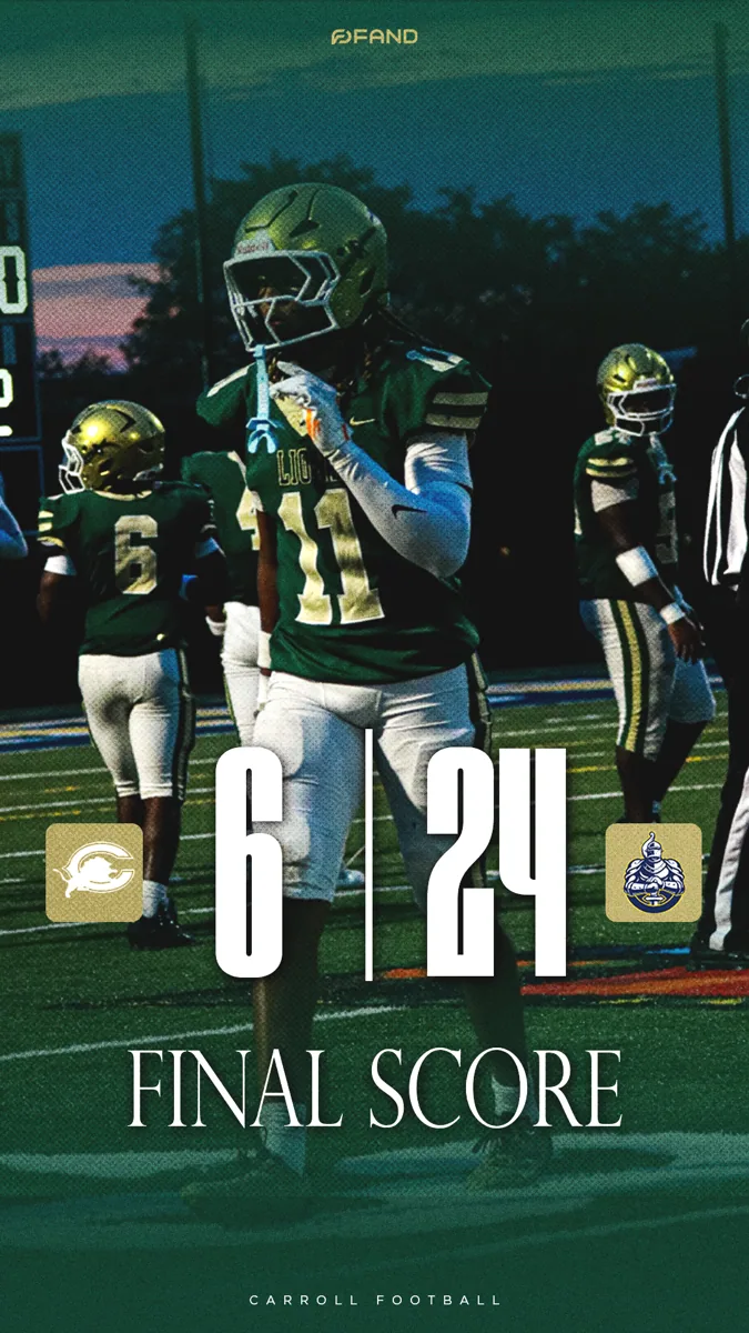 Carroll Final Score — vs Friendship Collegiate — sports graphic by Neilzen Citra