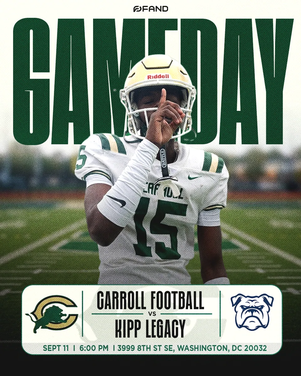 Carroll Gameday — at KIPP Legacy — sports graphic by Neilzen Citra