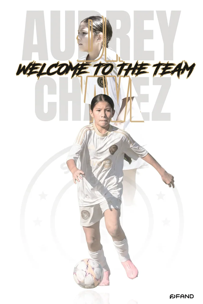 LAFC Welcome — Audrey Chavez — sports graphic by Neilzen Citra