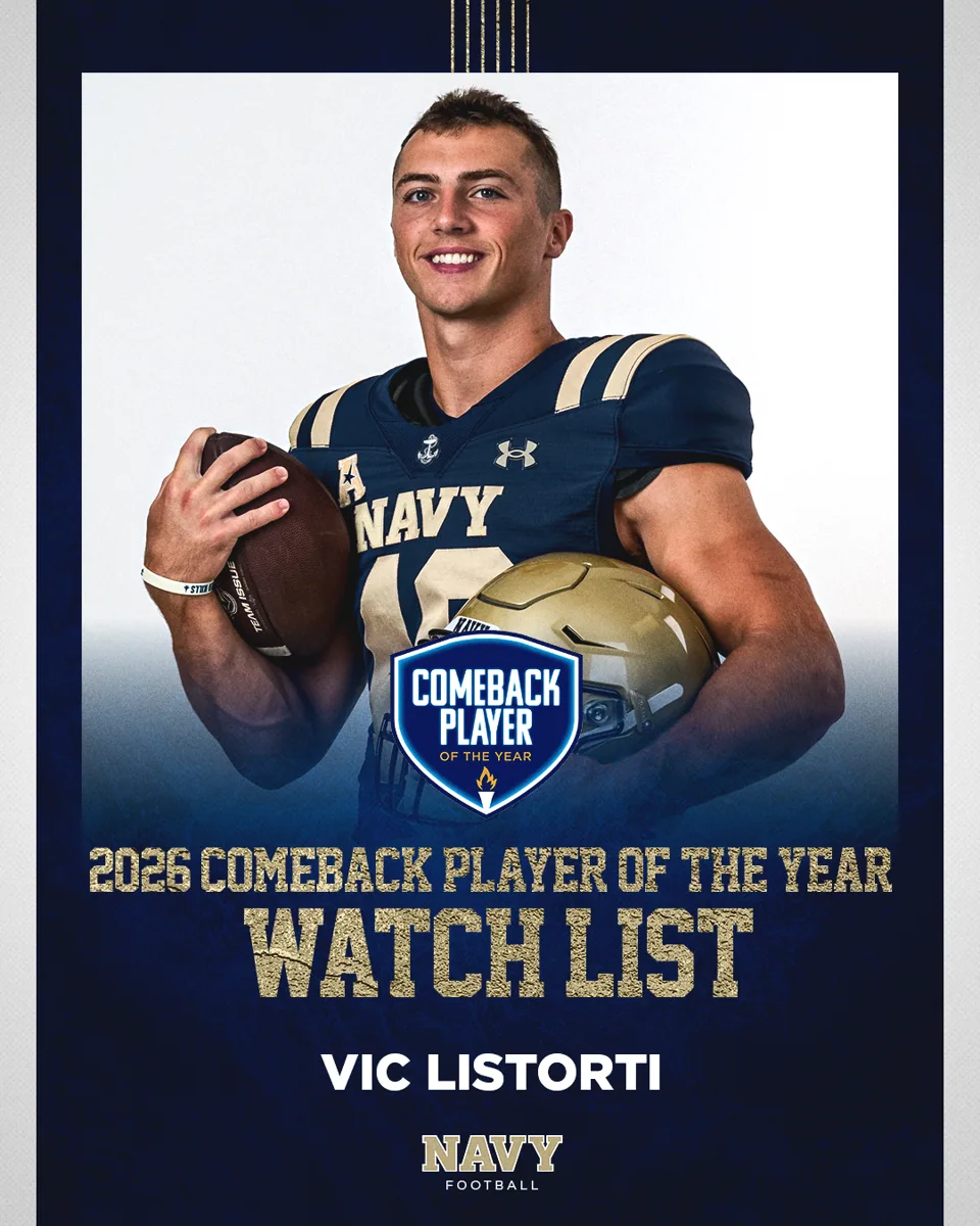Navy 2026 Comeback Player — sports graphic by Neilzen Citra
