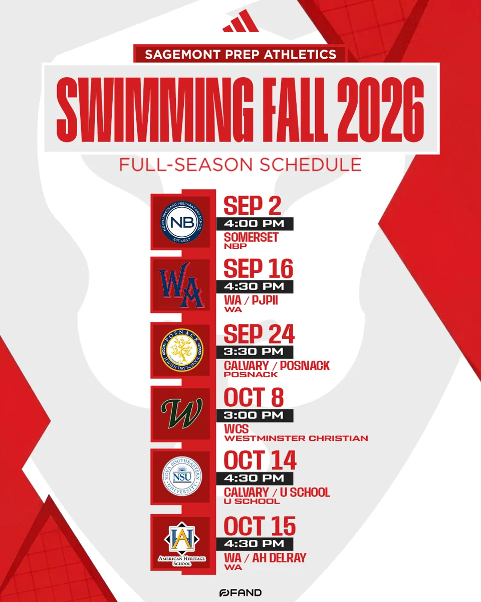 Sagemont Swimming — Fall 2026 — sports graphic by Neilzen Citra